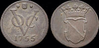Dutch East Indies 1/2 duit Netherlands Dutch East Indies VOC Utrecht Stad 1/2 duit 1755 -