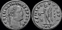 Roman follis Galerius AE follis Genius pouring libation from patera -
