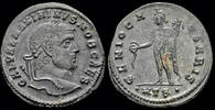 Roman follis Maximinus II, as Caesar AE follis Genius pouring libation from patera -