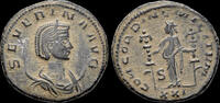 Roman antoninianus Severina, Augusta AE antoninianus Concordia standing facing -