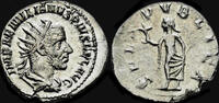 Roman Aemilian AR antoninianus Spes advancing left antoninianus 253AD VF+
