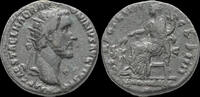 Roman AE dupondius Antoninus Pius AE dupondius Annona seated left -