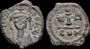 Byzantine decanummium Maurice Tiberius AE decanummium Large I -