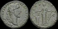 Roman sestertius Antoninus Pius AE sestertius Salus standing left -