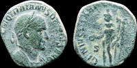 Roman sestertius Trajan Decius AE sestertius Genius standing facing -
