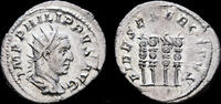 Roman Antoninianus Philip I AR antoninianus four standards -