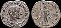 Roman sestertius Gordian III AE sestertius Jupiter standing facing -