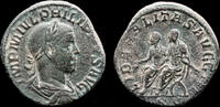 Roman sestertius Philip II AE sestertius Philip II and Philip I seated left -