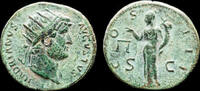 Roman dupondius Hadrian AE dupondius Aequitas-Moneta standing facing -