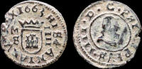 Spain 4 maravedis Spain Philip IV 4 maravedis 1663 -
