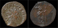 Roman antoninianus Tetricus I billon antoninianus Pax standing left -