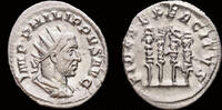 Roman antoninianus Philip I AR antoninianus four standards -