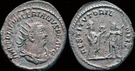 Roman antoninianus Valerian I AR antoninianus the Orient presenting wreath to Emperor -