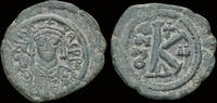 Byzantine follis Maurice Tiberius follis Large K -