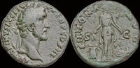 Roman AE As Antoninus Pius AE As Abundantia standing right -
