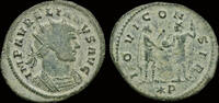 Roman antoninianus Aurelian billon antoninianus Aurelian receiving globe from Jupiter -