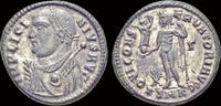 Roman silvered follis Licinius I Silvered follis Jupiter standing right -