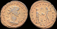 Roman antoninianus Probus billon antoninianus emperor receiving Victory on globe -