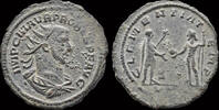 Roman antoninianus Probus billon antoninianus emperor receiving Victory on globe -