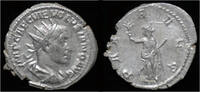 Roman antoninianus Volusian AR antoninianus Pax standing left -