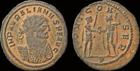 Roman antoninianus Aurelian billon antoninianus Aurelian receiving globe from Jupiter -