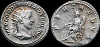 Roman antoninianus Gordian III AR antoninianus Fortuna seated left -