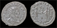 Roman antoninianus Probus silvered antoninianus emperor standing right -