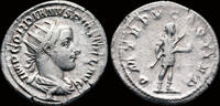 Roman AR antoninianus Gordian III AR antoninianus emperor standing right with spear and globe -