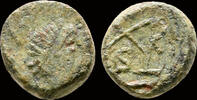 Roman AE nummus Marcian AE nummus monogram in wreath -