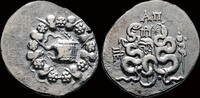 Mysia tetradrachm Mysia Pergamon AR cistophoric tetradrachm serpents around bow and bowcase -