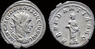 Roman antoninianus Trajan Decius AR antoninianus Abundantia standing right -