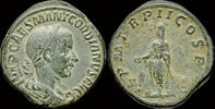 Roman sestertius Gordian III AE sestertius Emperor standing left -