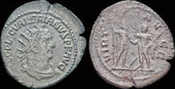 Roman antoninianus Valerian I AR antoninianus two emperors standing face to face -
