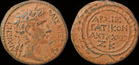 Syria AE27 Syria Seleucis and Pieria Antioch Augustus AE27 ZK within wreath of archiereus -