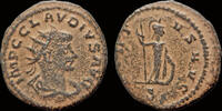 Roman antoninianus Claudius II Gothicus AE antoninianus Minerva standing right -