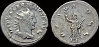 Roman antoninianus Valerian I AR antoninianus Pax standing to left -