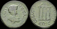 Pontos AE29 Pontos Heracleopolis Geta, as Caesar AE29 tetrastyle temple -