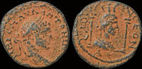 Seleucis and Pieria AE17 Syria Seleucis and Pieria Laodicea ad Mare Elagabalus AE17 Tyche in shrine -