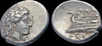hemidrachm 350-300BC Bithynia Bithynia Kios AR hemidrachm prow of galley left- Proxenos, magistrate VF+