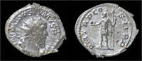 Roman antoninianus Postumus AR antoninianus Postumus standing left -