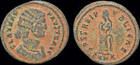 Roman follis Fausta ,Augusta AE follis Spes standing facing -