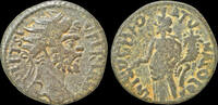 Pisidia AE21 Pisidia Antioch Septimius Severus AE21 Fortuna standing front -