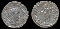 Roman antoninianus Trajan Decius AR antoninianus Genius standing left -