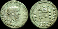 Pisidia AE26 Pisidia Antiochia Philip I AE26 vexillum between two signa -