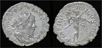 Roman antoninianus Postumus AR antoninianus Mars advancing right -