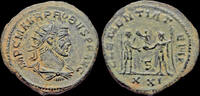Roman antoninianus Probus AE antoninianus emperor receiving globe from Jupiter -