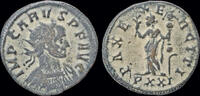 Roman AE antoninianus Carus AE antoninianus Pax standing left -