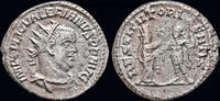 Roman antoninianus Valerian I AR antoninianus the Orient presenting wreath to Emperor -