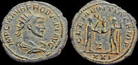 Roman antoninianus Probus AE antoninianus Probus receiving Victory set on globe from Jupiter -