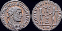 Roman radiate Diocletian AE radiate emperor standing right -